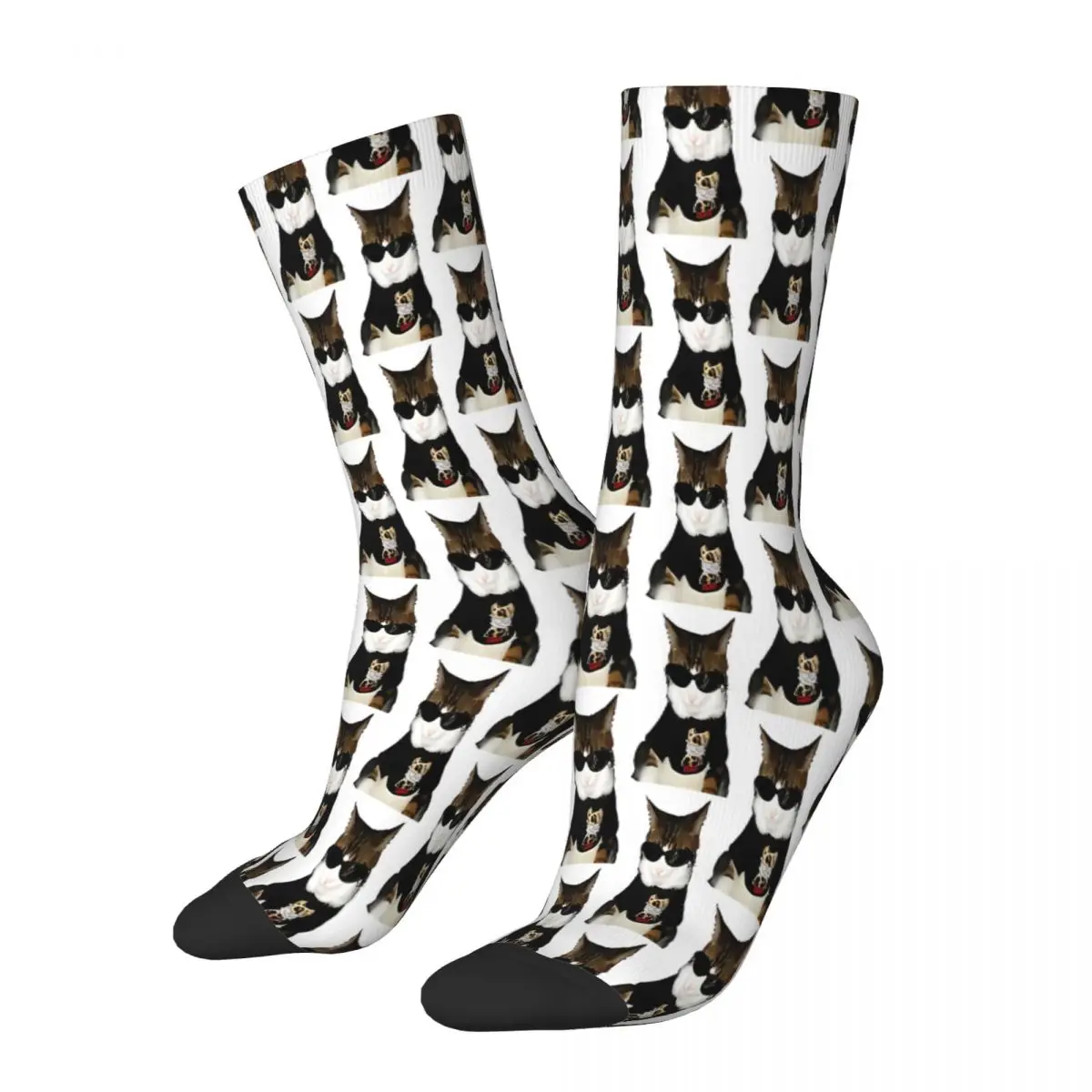 Cool Cat In Sunglasses Socks Male Mens Women Summer Stockings Polyester