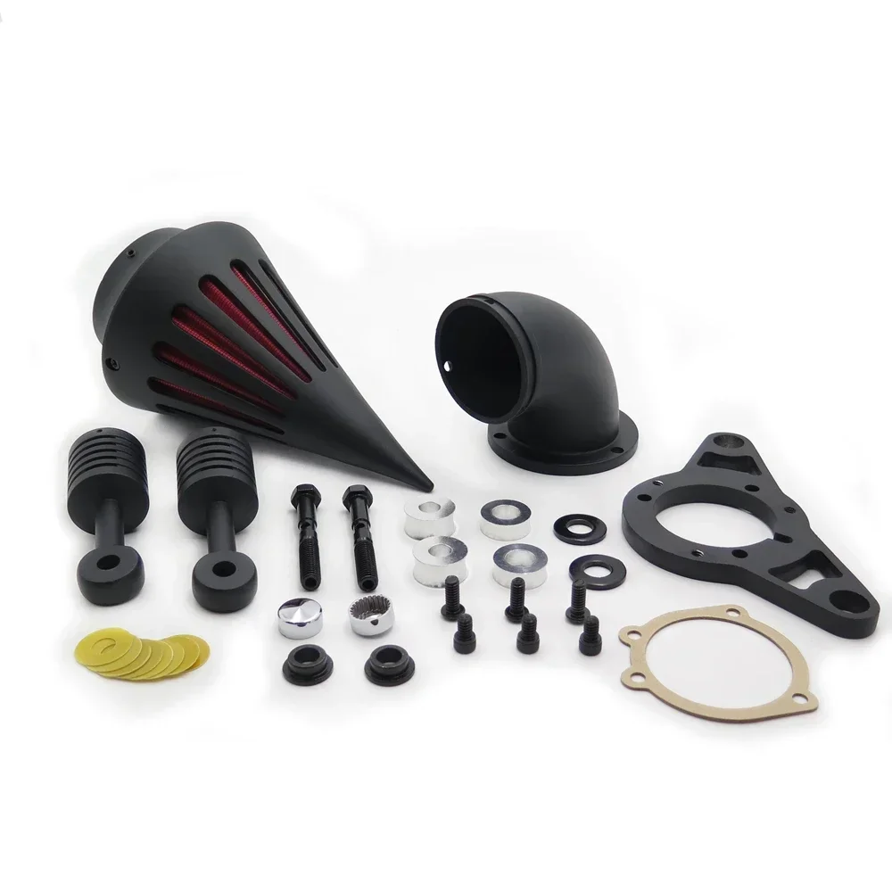 Chrome/Black Air Cleaner Filter for 2001-2009 Harley Davidson Softail Fat Boy Dyna Street Bob Wide Glide
