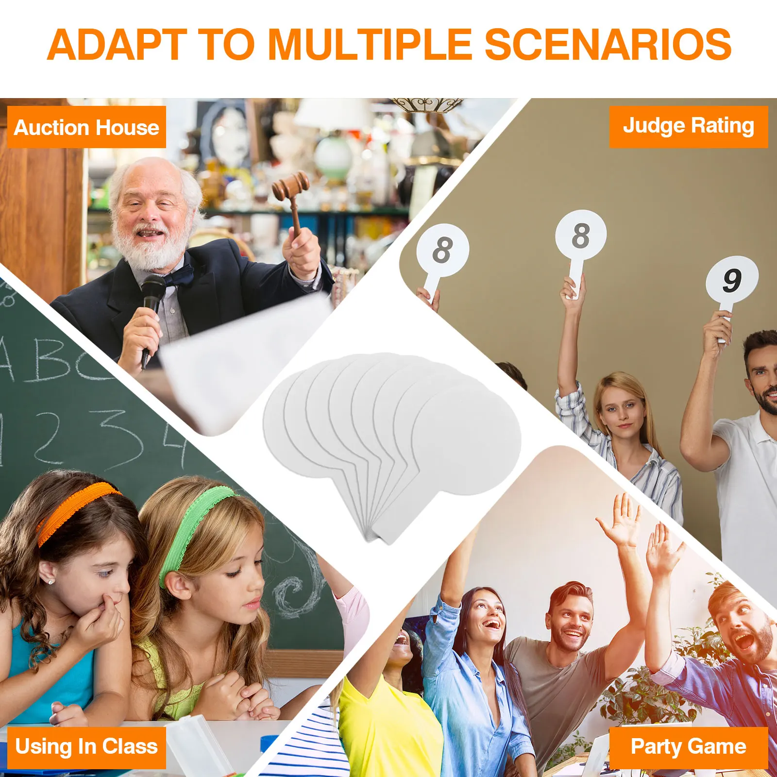 25 Pcs Dry Erase Answer Paddles Handheld Double Sided Paddles Mini White Boards Small White Board Dry Erase Signs Auction Paddl