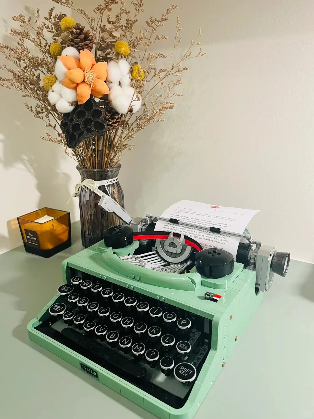 

Compatible Display Retro Typewriter Building Blocks Marking Machine Keyboard Kids Gift Toy Christmas Birthday gifts-board game