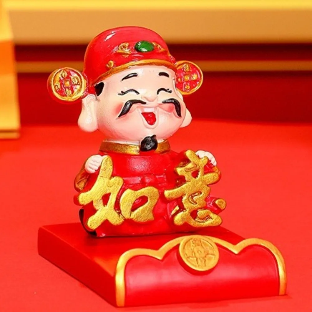 

Resin Chinese Wealth God Ornament Festival Decorative Statue Chinese God Chinese New Year Figurines Guanyin Tathagata