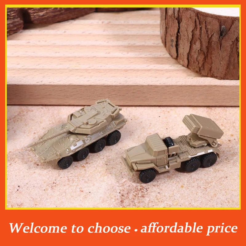 

[]TH 4pcs/set new 1/144 Soviet BM21 Hail Rocket Launcher Italy Centaur B1 Tank 4D Steel Ball Model Sliding Toy