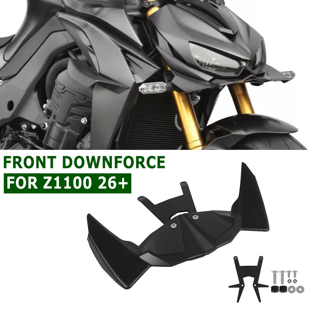 

For Kawasaki Z1100 Z 1100 SE 2026 Motorcycle Front Spoiler Fairing Winglets Aerodynamic Naked Downforce Wing Deflector Z1100SE