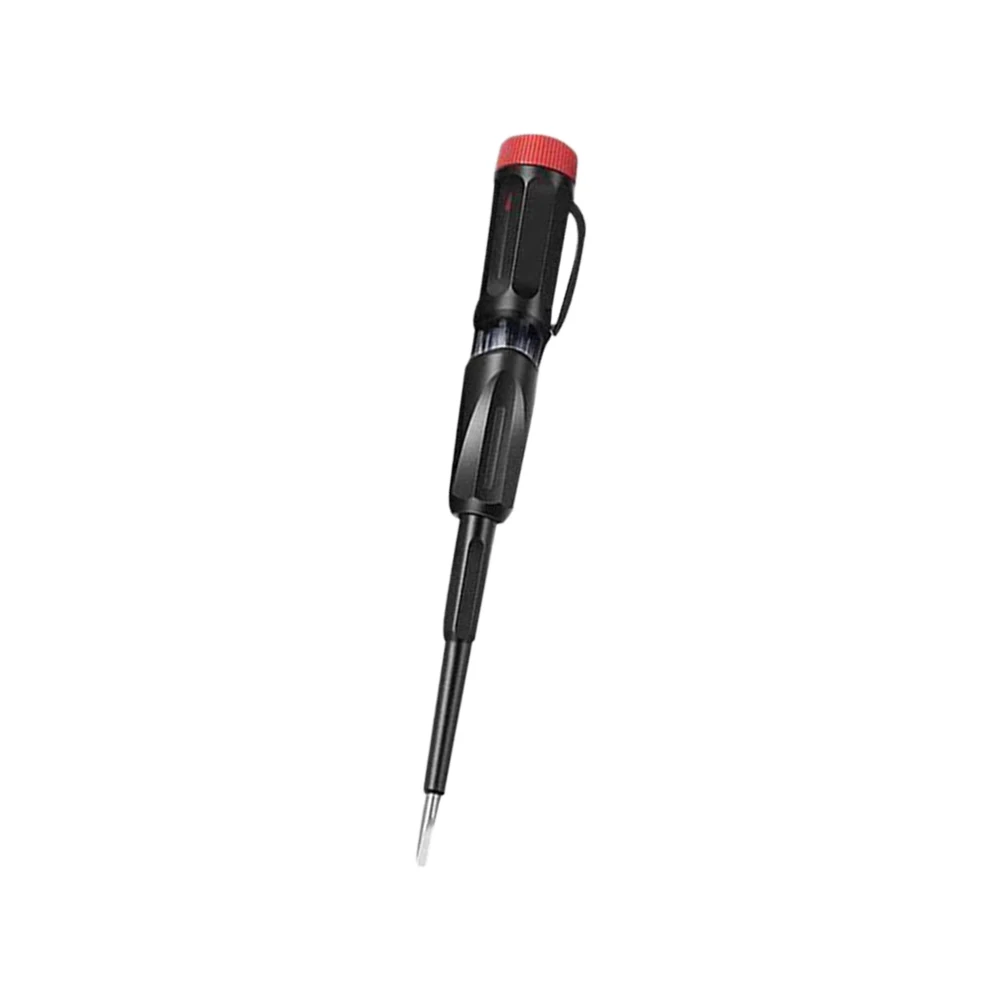 15.5cm Screwdriver Test Pen Two-in-One Tool Clip-on Cap Long-lasting Neon Bulb Rotating Knob Chrome Vanadium Steel