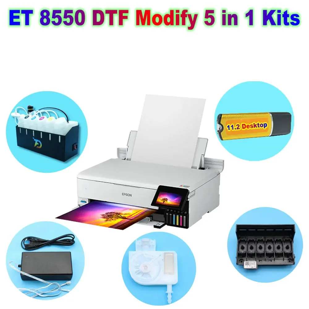 DTF Printer Transfer T-shirt Modify Kit Dtf Shirt Transfers Modification Toolkit L8050 8550 Xp 15000 Ciss Ink System