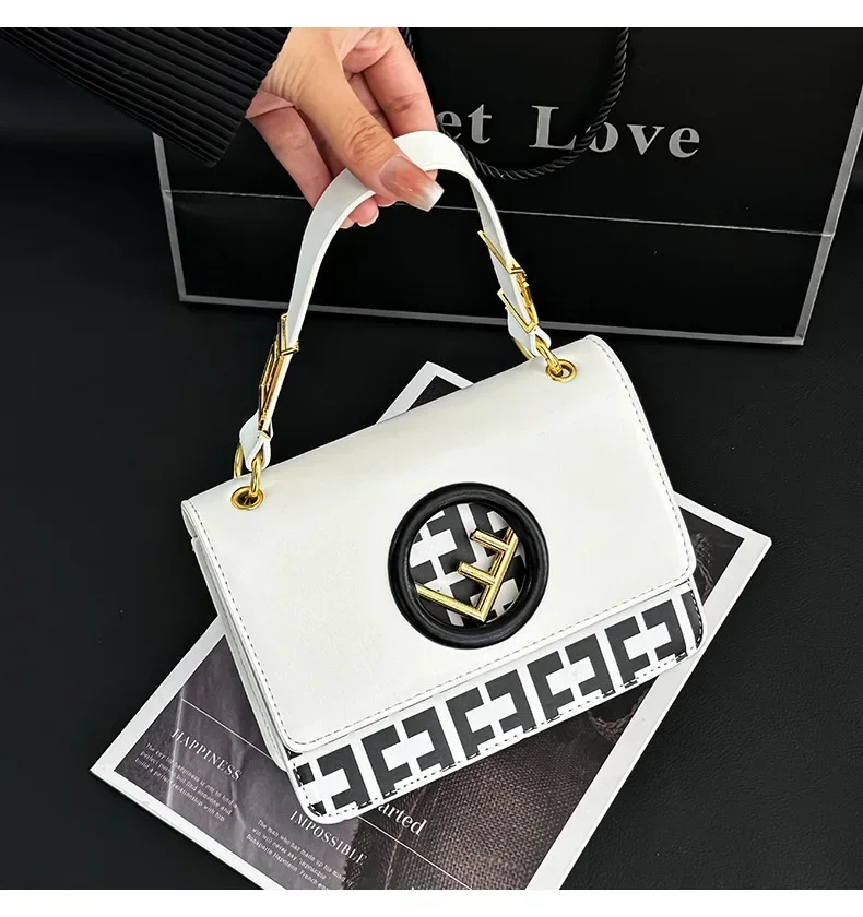 

Unique Vintage Inspired Tote Bag Women's Crossbody Messenger Solid Color Minimalist Designer Leather Luxury