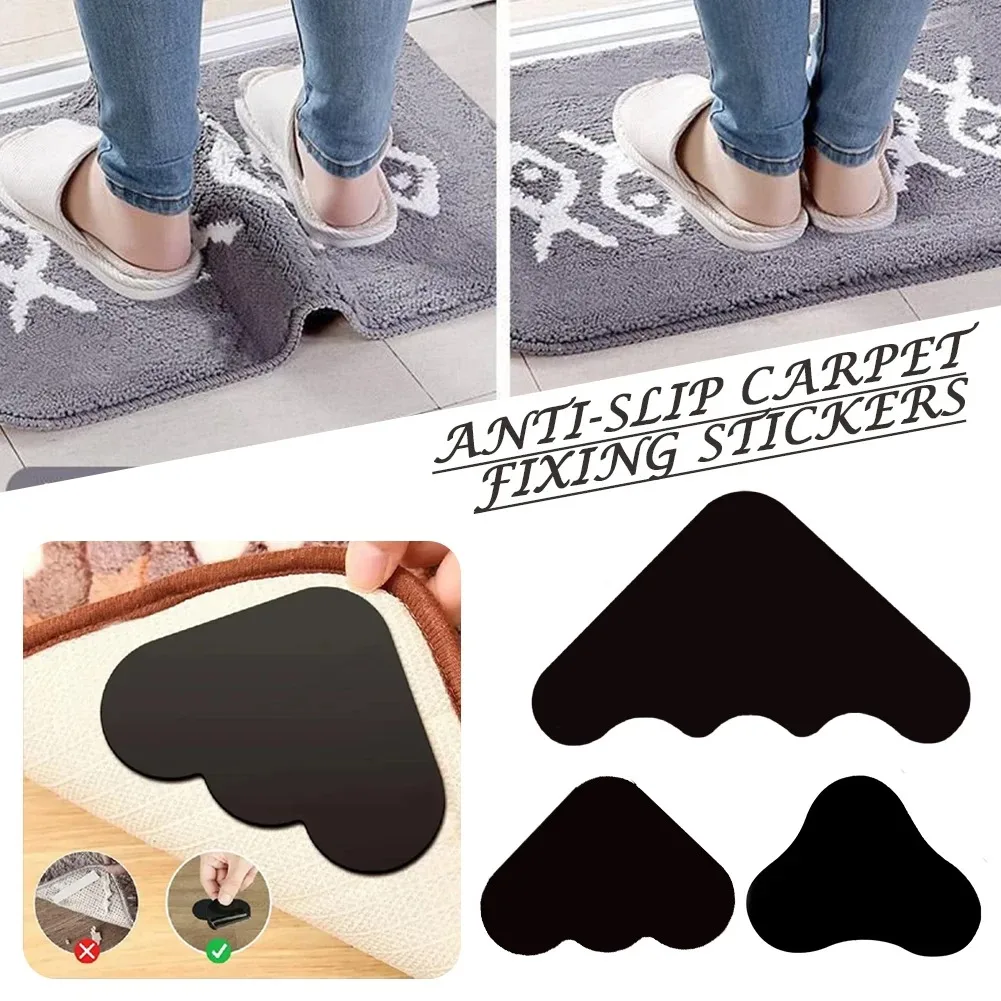 

8/12/16 шт., нескользящая наклейка для ковров, многоразовая анти-скерлинговая нашивка для ковров, фиксированная наклейка, напольный коврик, лента, захват, угловая накладка