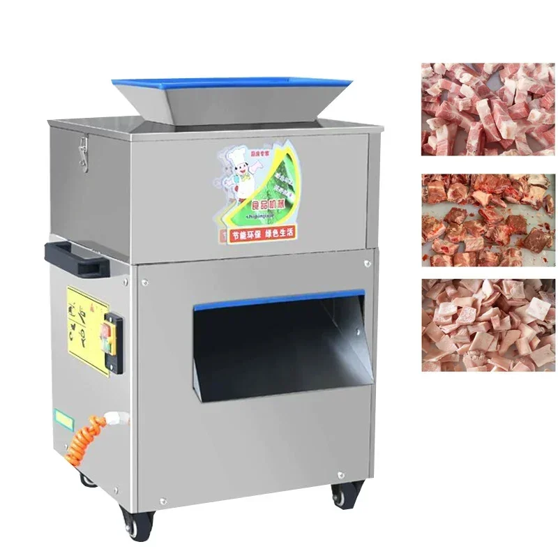 High Quality Automatic Poultry Meat Dicer beef Cutting Fish Shredding Machine Frozen Meat Slicer 1.5-3cm Chicken Cube Meat Cutte