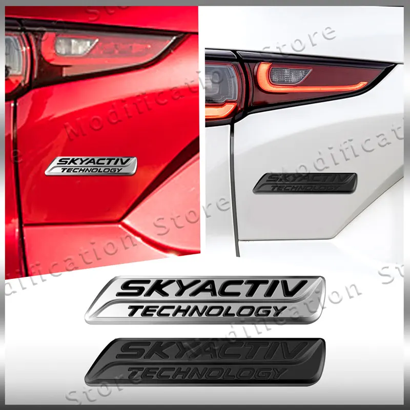 3D SKYACTIV TECHNOLOGY Logo Car Rear Trunk Badge Emblem Sider Fender Sticker For  MAZDA CX-3 CX3 CX-5 CX5 CX-7 Atenza