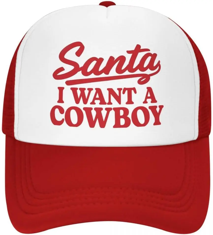 funny christmas trucker hat for women Party Christmas holiday hat foam Two Tone Trucker Hat