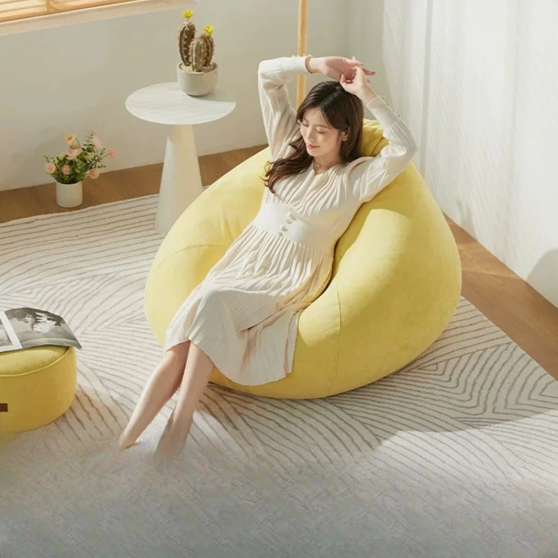 Lazy sofa, elastic bean sandbag, single reclining chair