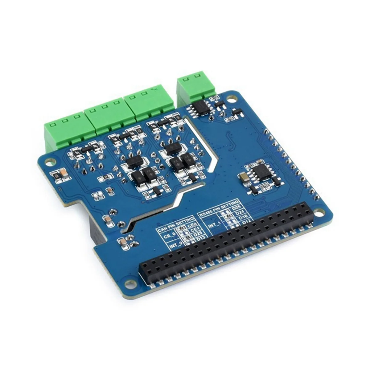 ABEP-For Raspberry Pi 4B Isolated Dual Rs485 Can Interface Expansion Board Gigabit Ethernet Power Isolation Protection