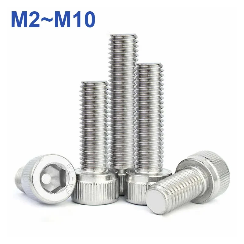 316 A4 Stainless Steel Hexagon Hex Socket Cap Head Screw M2 M2.5 M3 M4 M5 M6 M8 M10 Stainless Steel Allen Bolt DIN912