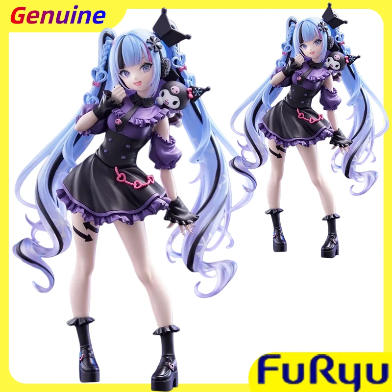 【100-original】furyu-kuromi-vocaloid-figura-de-hatsune-miku-trio-try-it-snow-h-19cm-coleccion-serie-modelo-personaje-de-dibujos-animados