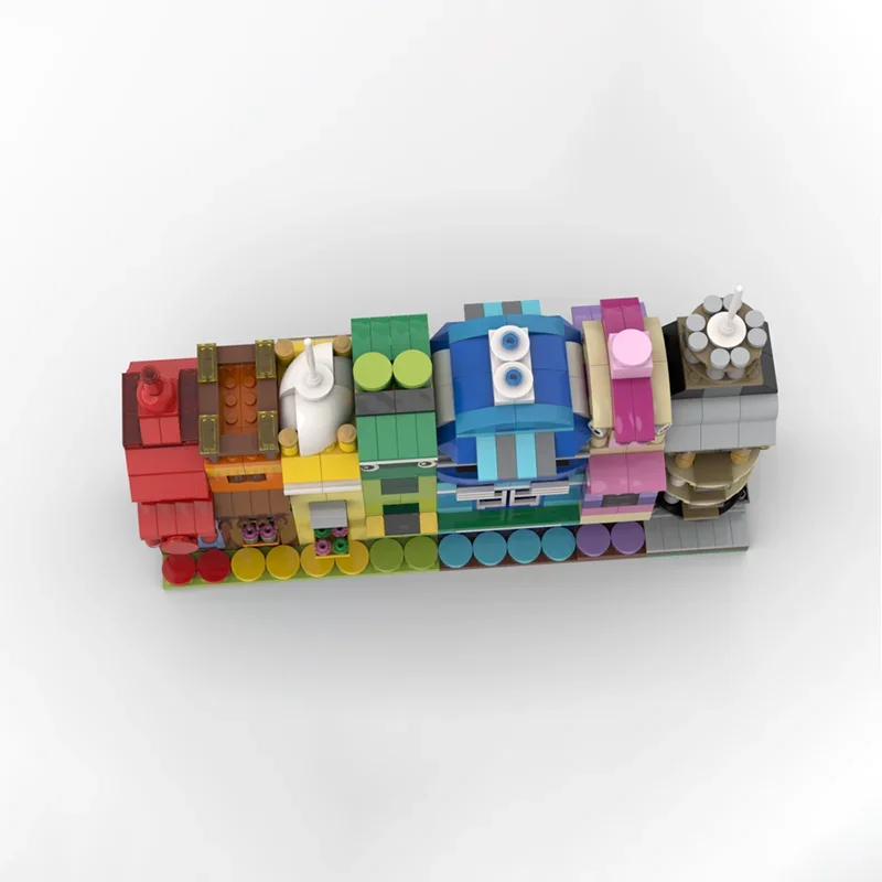 Moc blocos de construção 11005 casas arco-íris tecnologia tijolos modulares modelo presentes brinquedos natal diy conjuntos montagem