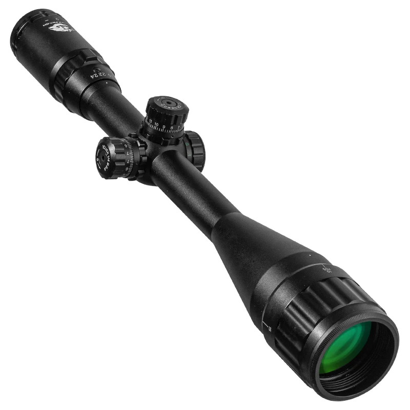 Fire Wolf 6-24x50 tactical optics cross red light rifle scope Green Red Illuminated Turret lock For sniper airsoft Hunting sight