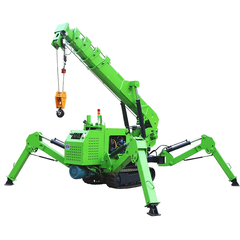 New Electric Spider Crane 1ton Compact Mobile Hydraulic Spider Crane Operation Perfect for Indoor Construction and Warehouses