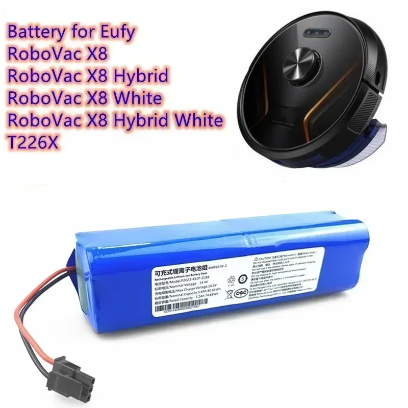 Baterai pengganti 14.4V 5600mAh untuk Eufy RoboVac X8 Series Hybrid Robot Vacuum Cleaner aksesoris