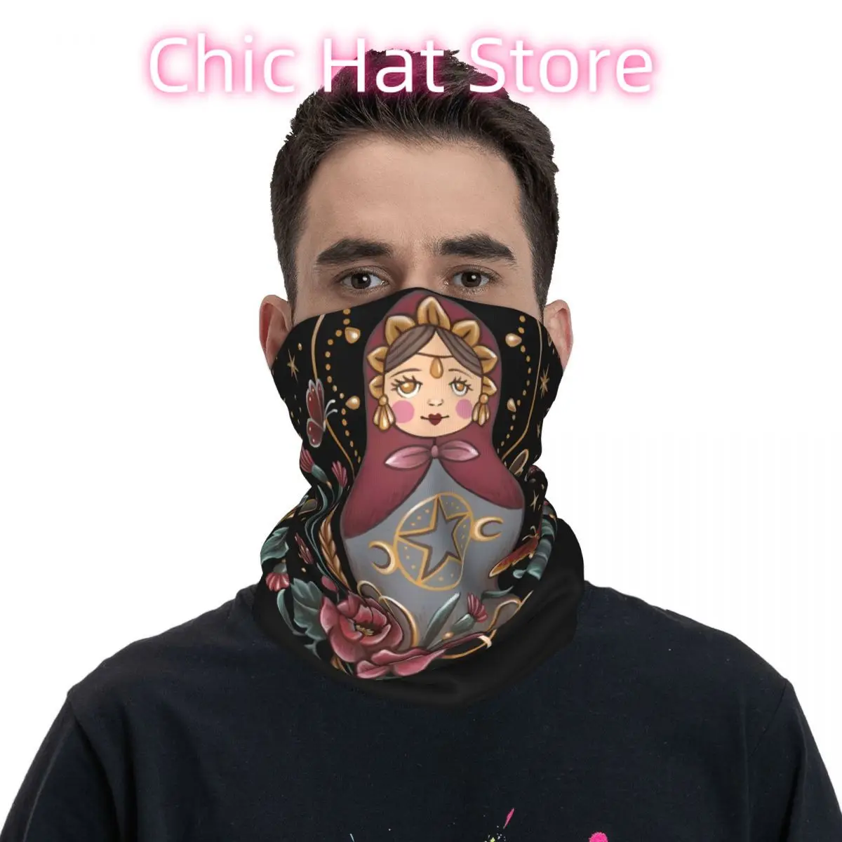 مسحور دمية الساحرة وشاح منديل الرقبة قناع الوجه البوليستر #3