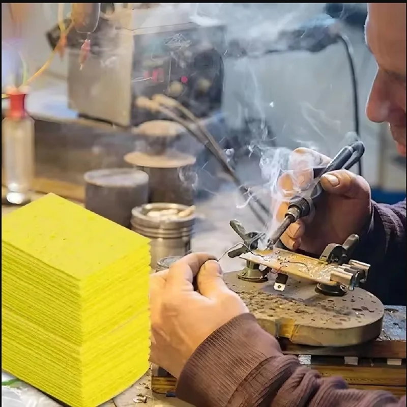 

Набор из 80 термостойких губок для очистки паяльных жал, портативные подушечки для удаления остатков припоя с печатных плат, для ремонта и пайки