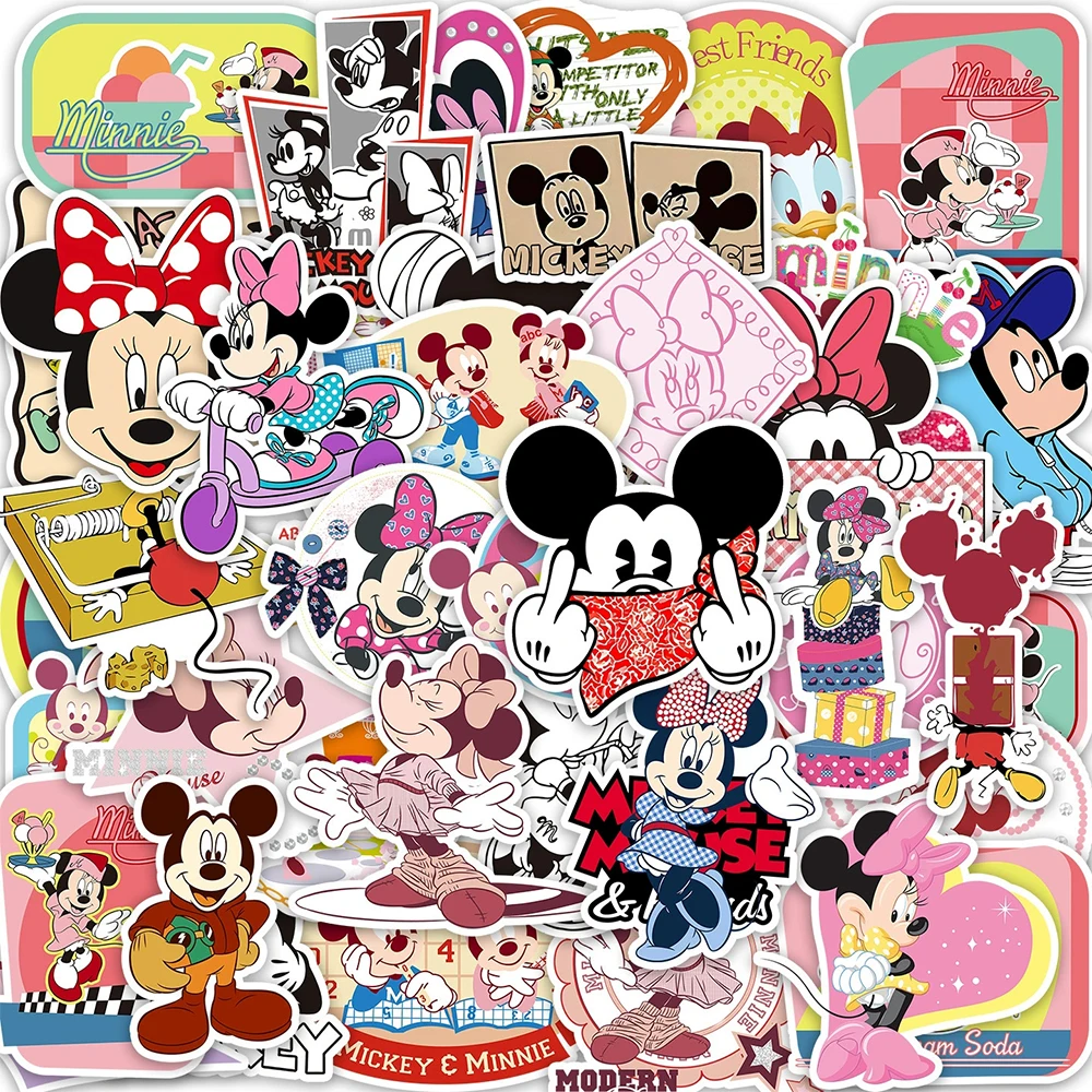 

10/30/50pcs Disney Mickey Mouse Anime Stickers Cute Decals DIY Laptop Notebook Skateboard Guitar Waterproof Cartoon Sticker Gift