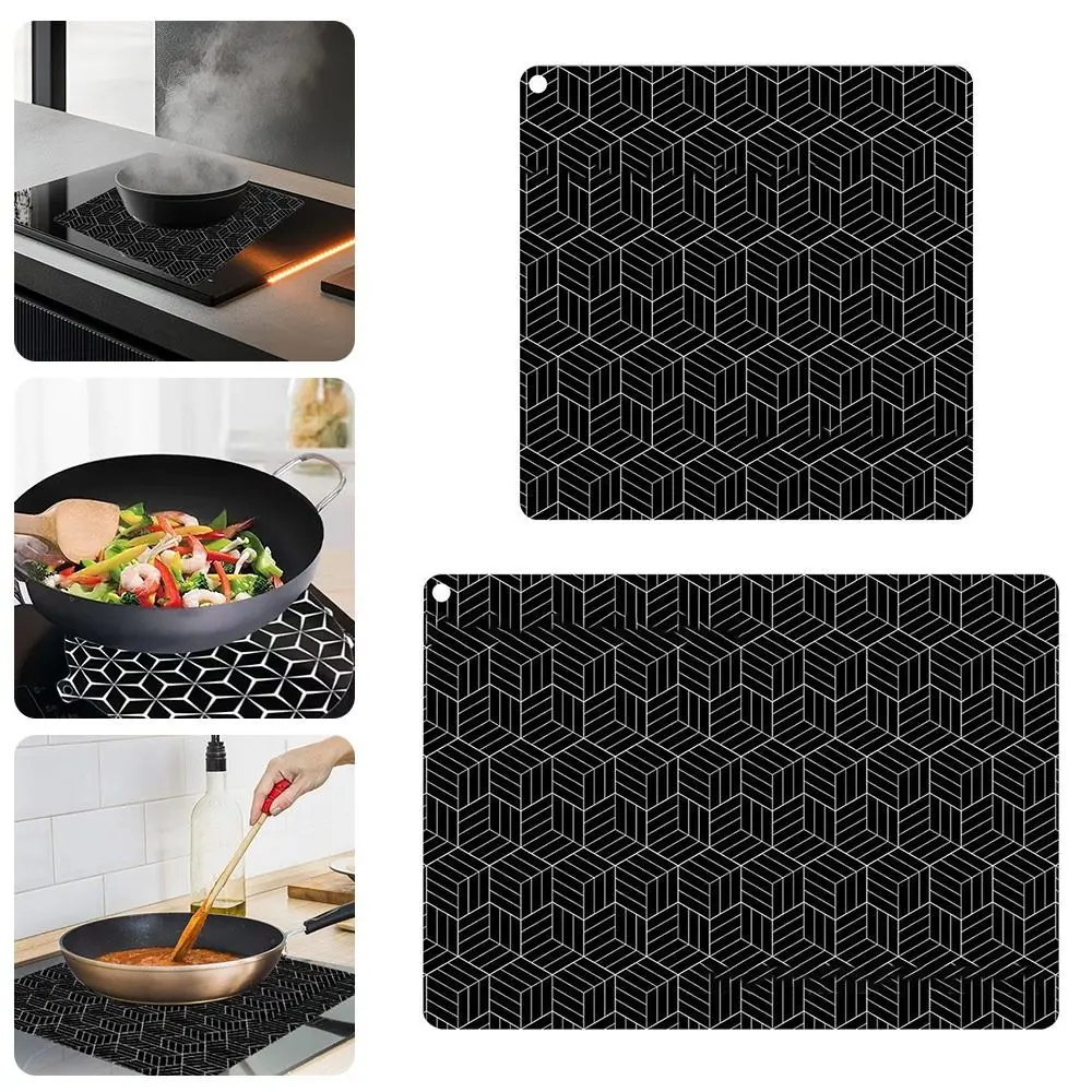 Silicone Induction Cooktop Mat Fireproof Protection Anti Slip Induction Baking Plate Protector Waterproof Insulation Thermal Pad