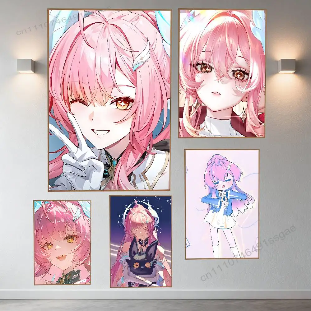 

W-Wuthering Waves Aemeath Retro Fashion Pictorial Poster Sticky Poster Paper Sticker DIY Room Bar Cafe Wall Decor Gift