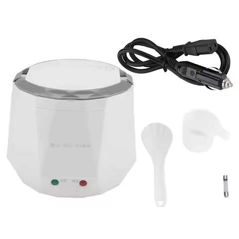 24V Electric Rice Cooker 1.6L Portable Cooking Pot Multifunctional Food Steamer for Truck Electric Rice Cooker 140W