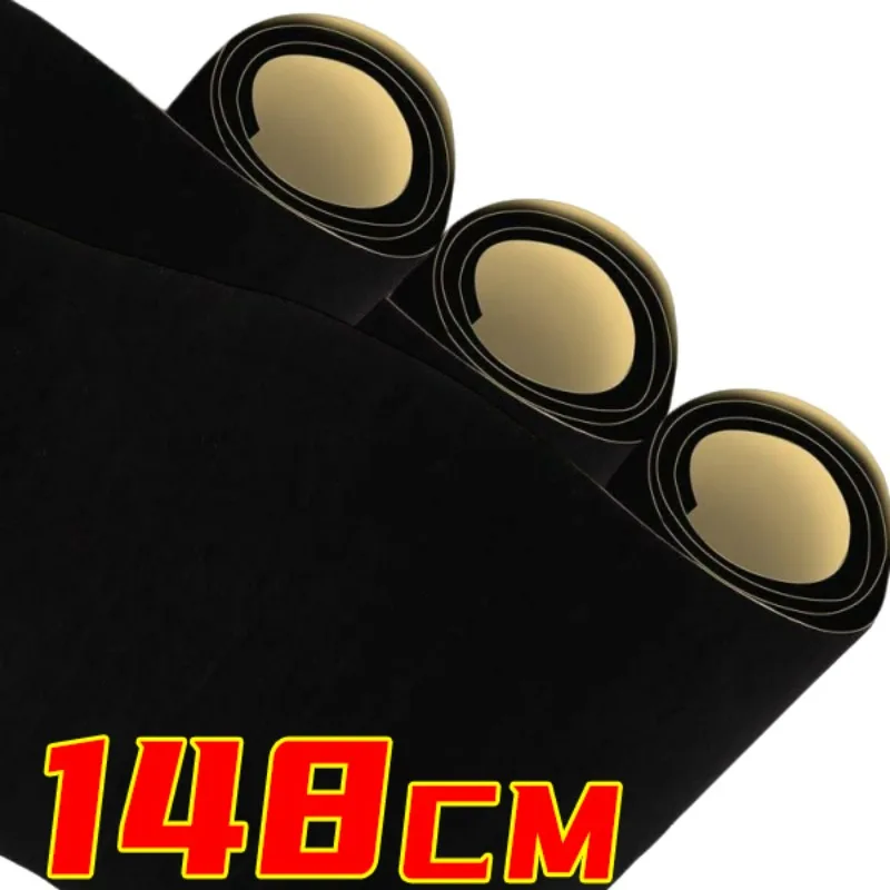 Black/Gray/Red Decorative 40x148cm Car Velvet Fabric Sticker Velvet Fabric Adhesive Decal DIY Car Interior Trim Sticker