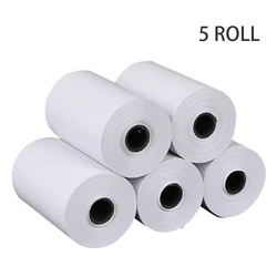 5 Rolls Thermal Paper Roll 57*25mm Wrong Questions Notes Printing Papers for Portable Mini Photo Thermal Printer