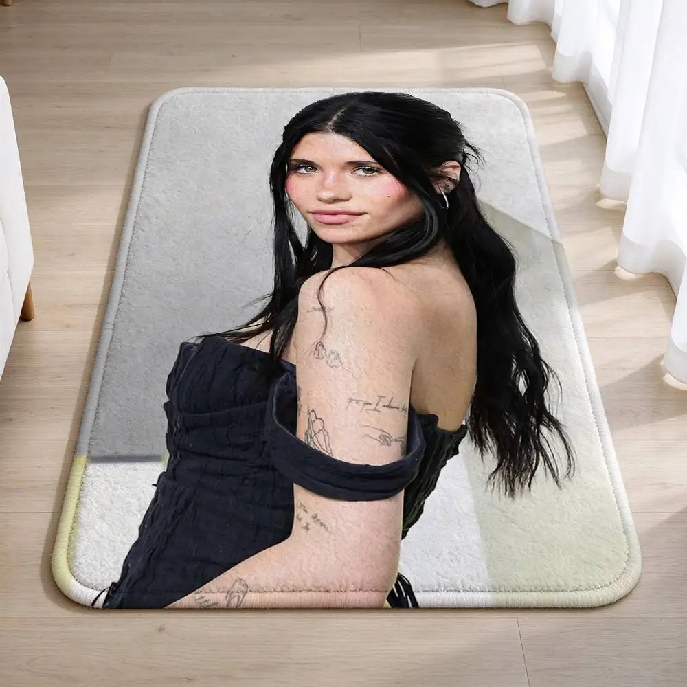 Alt-pop Nessa Barrett Gen Z Short Plush Non-Slip Floor Mat, Easy to Clean, for Bathroom Door & Bedroom Door