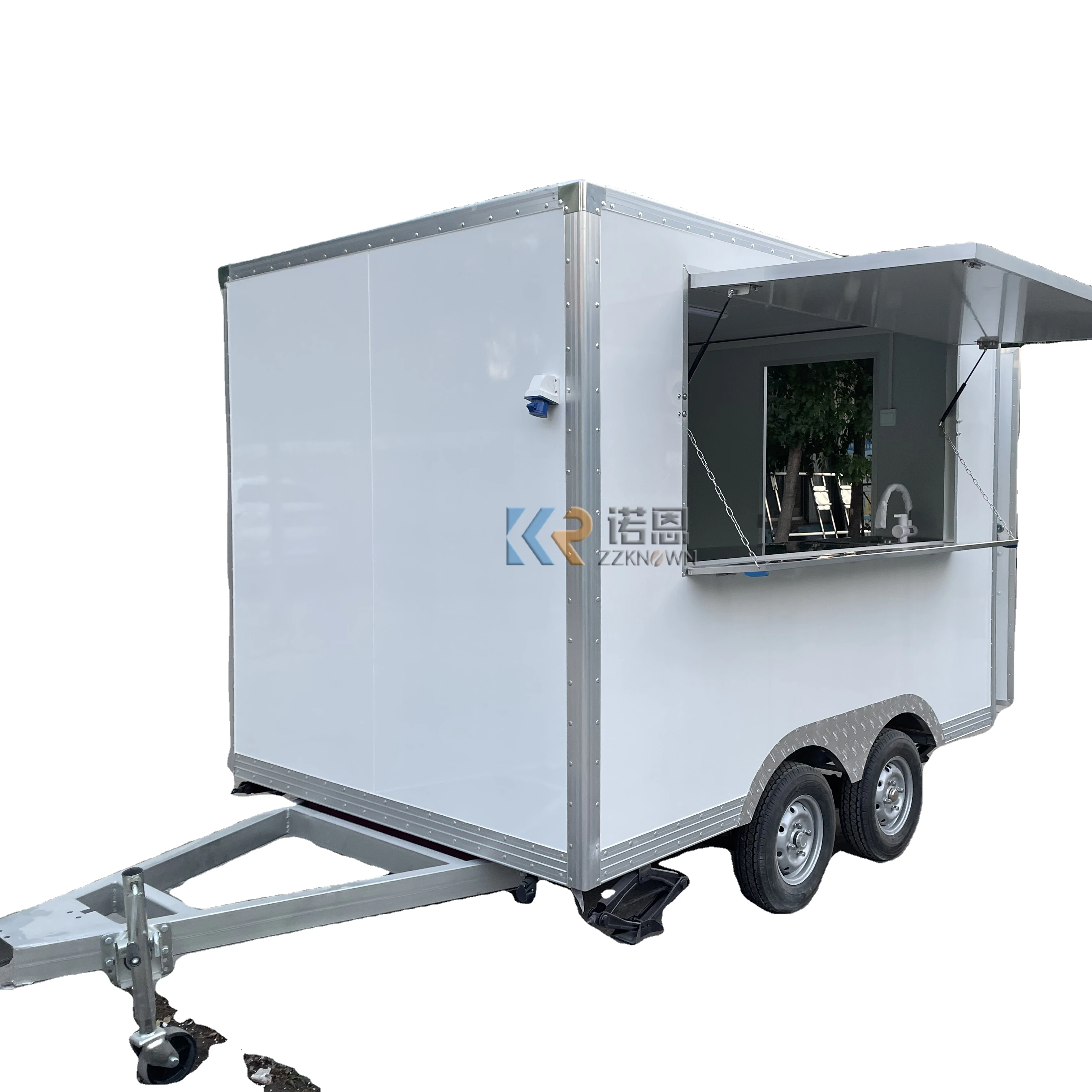 OEM Hot Selling Square Street Fast Food Trucks Breakfast Snack Selling Food carts Ice Cream Shop Mobile Food Trailer