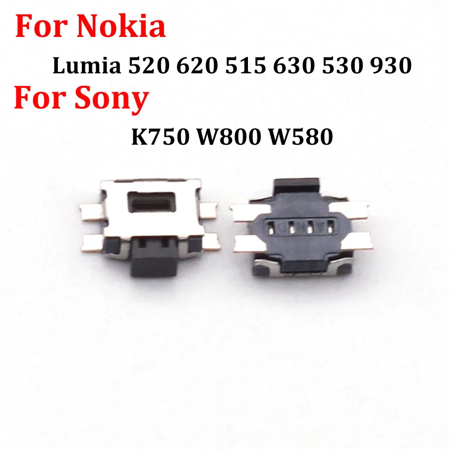 10pcs Power Button Switch On Off For Nokia Lumia 520 620 515 630 530 930 For Sony K750 W800 W580