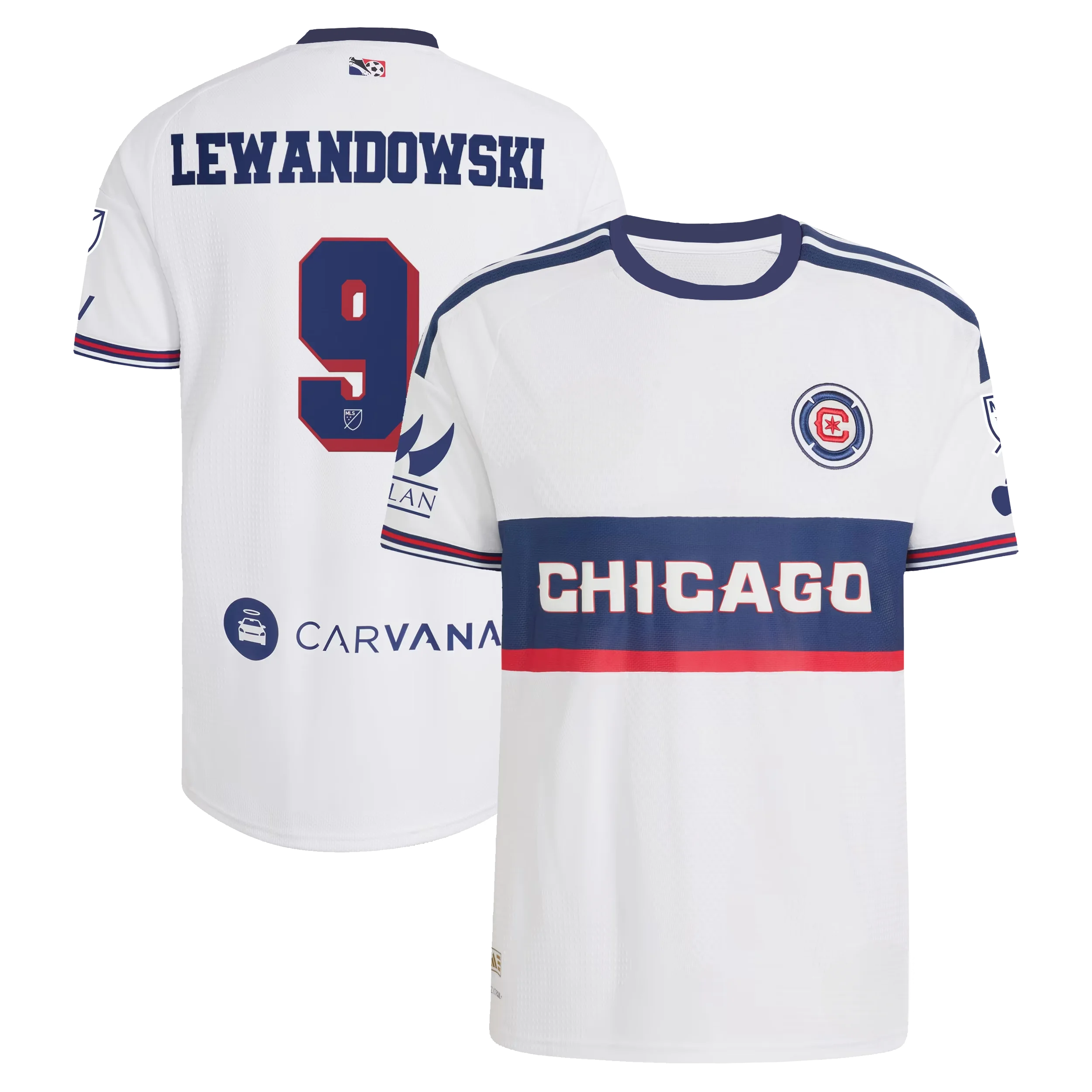 Chicago Fire Lewandowski 9 SpecialEdition 2026 Weißes Fußballtrikot Trendiges Lässiges Schnelltrocknendes Sport-T-Shirt Familien-Set – Detail 5