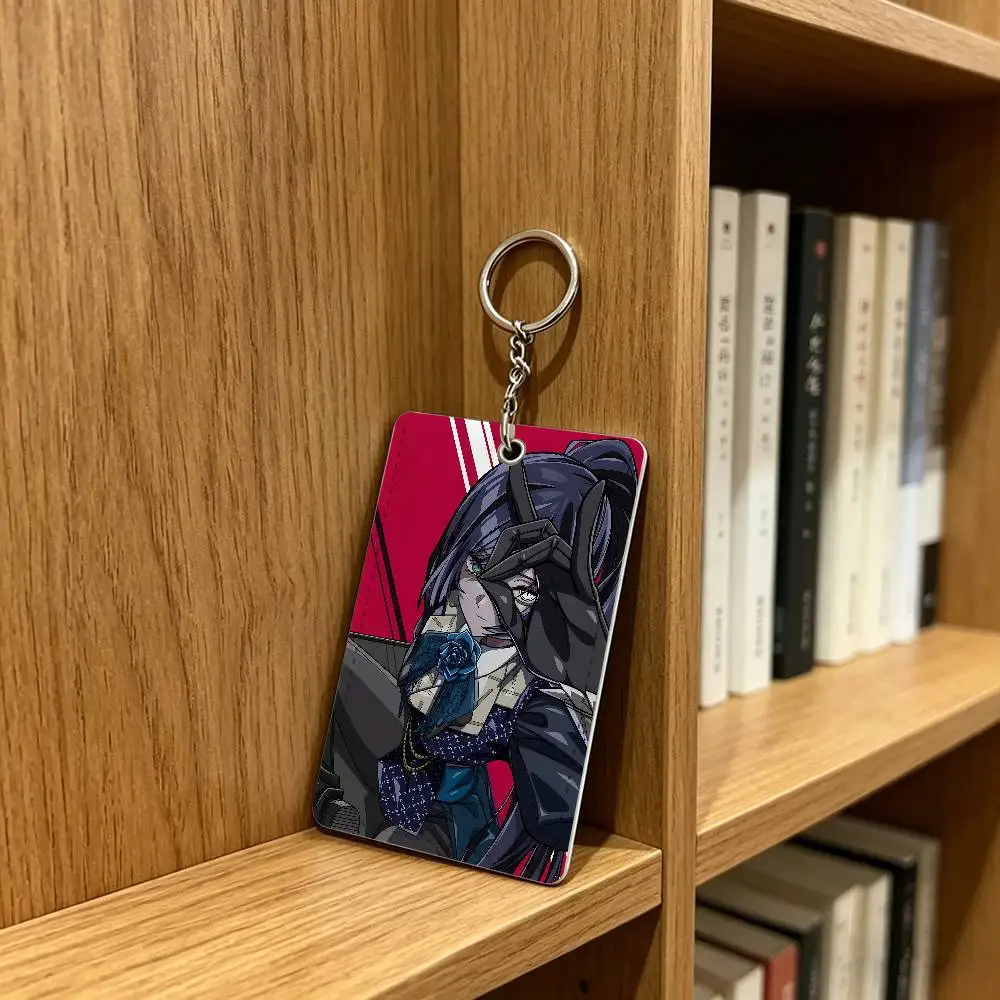 A-Ado U-Usseewa Singer Card Case Leather Card Holder Keychain Key Ring Door Access Tags ID Card Case Keychain view 4