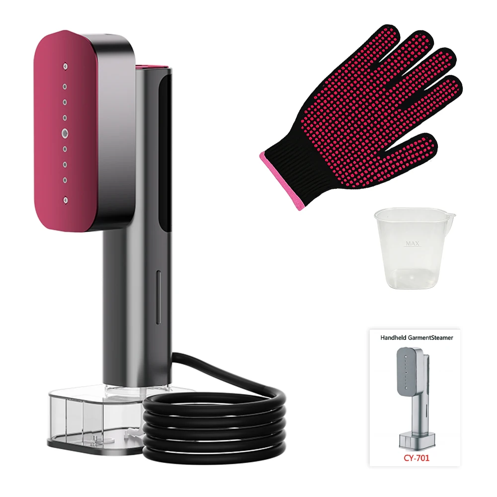 Tragbarer Handdampfglätter 1100W Schnellheizender Dampfbügel 90 ° Drehbarer Kopf, zwei Dampfauslässe, Reise-Stoffglätter gegen Falten – Detail 16