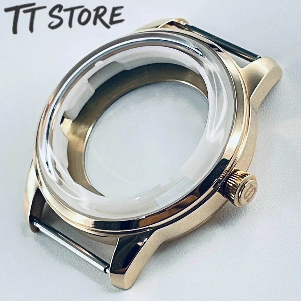 Unisex 40MM Stainless Steel Silver Black Cocktail Watch with Arc Glass Case NH35 NH36 7S26 7S36 4R35 Compatible