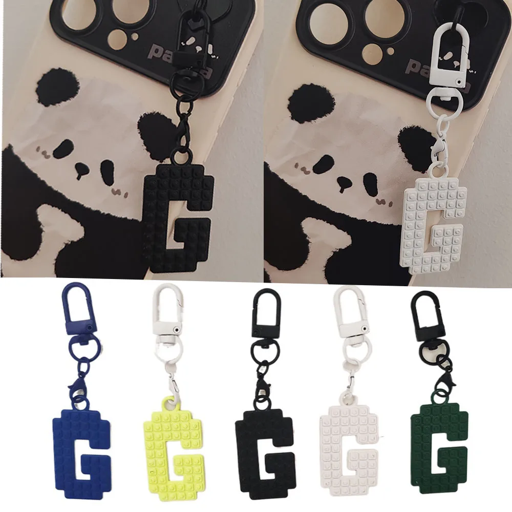 1pc Personalized Colorful Alloy Letter Key Chain Phone Chain Car Pendant KeyRing Art Souvenir Party Favors Gift for Men Women