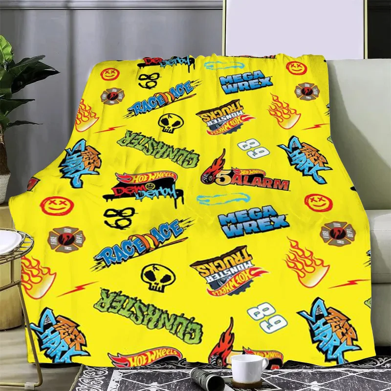 H-Hot Wheels Printed Blanket Picnic Blankets Warm Blanket Soft and Comfortable Blanket Home Travel Birthday Gift