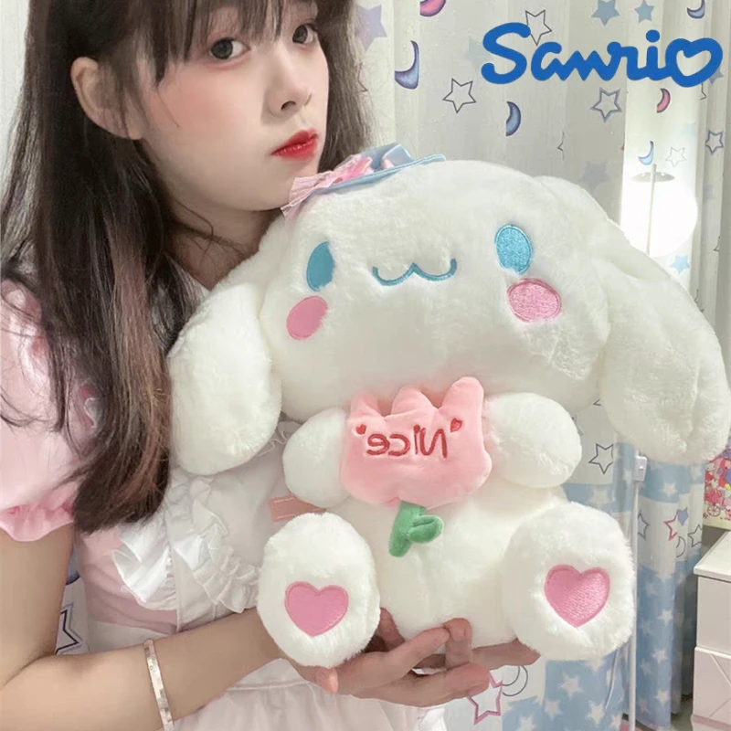 

35cm~65cm Hot Sanrio Cinnamoroll Plush Toys Giant Plushie Soft Stuffed Doll Big-eared Dog Pillow Room Decor Kids Birthday Gift