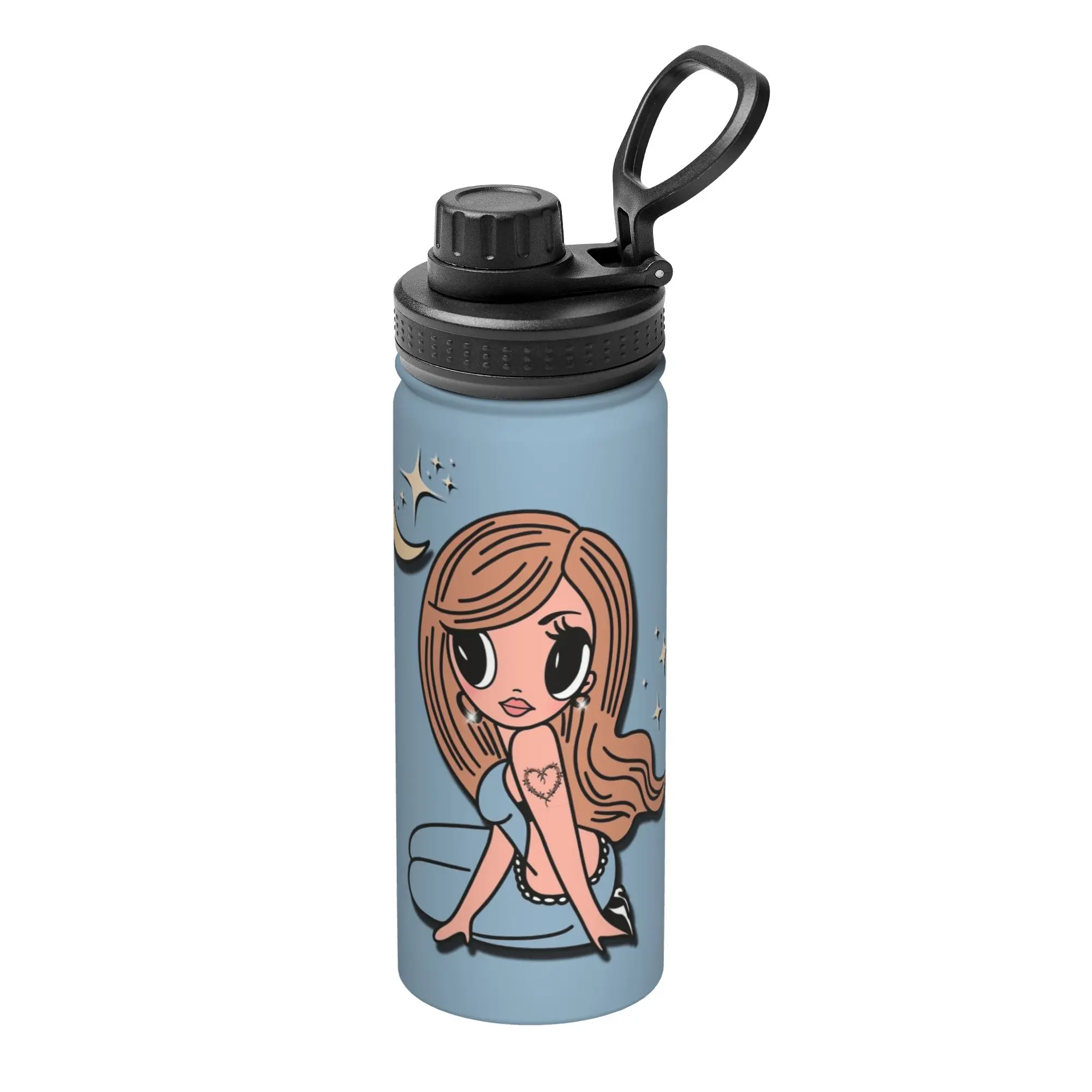 Singer Karols G 18OZ Sports Insulated Kettle  Coffee Cups Vacuum Flask Double Wall Mug Water Bottle