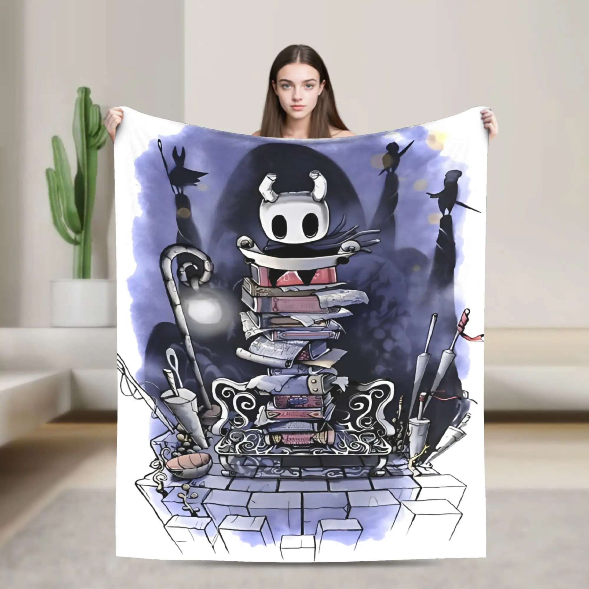 Super Soft Hollow Knight Throw Blanket Premium Flannel Fleece Lightweight  Bed Blanket Super Cozy Blankets All Season Use