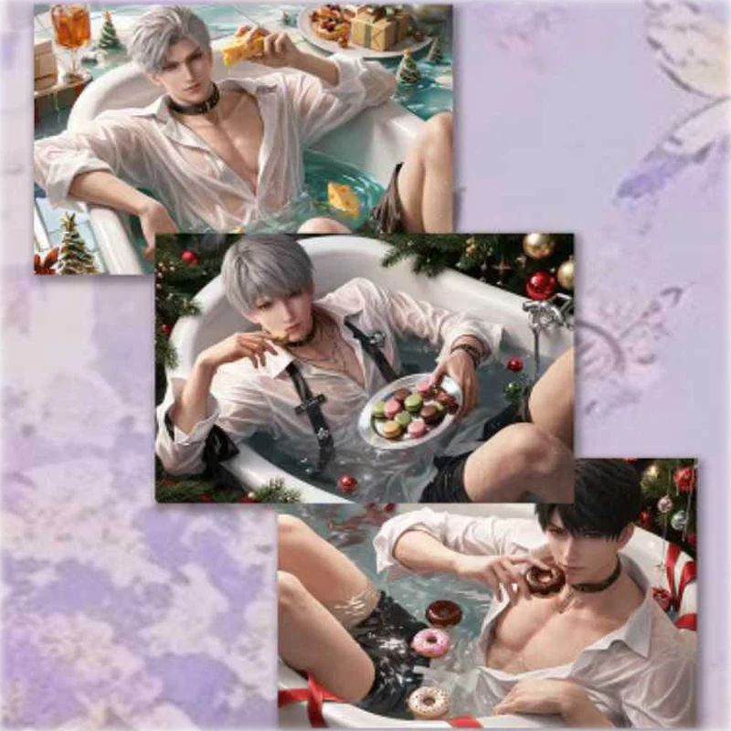 Wholesale Love And Deepspace Acrylic Art Card Set 120Pcs Mini Photo Collection Box with Envelope & Album Anime Game Fans Gift