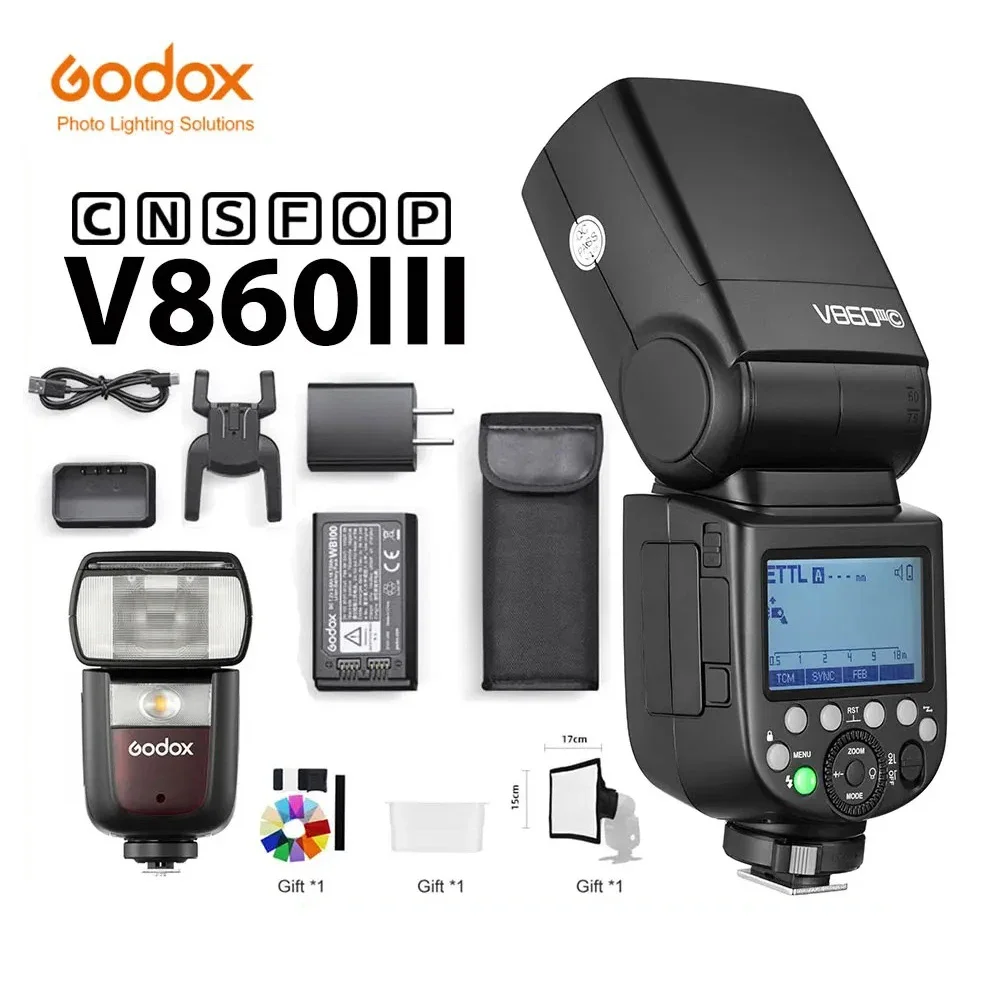 

Godox V860III TTL HSS 2.4G Speedlite V860III-C V860III-N V860III-S Camera Flash for Canon Sony Nikon Fuji Olympus Pentax Camera