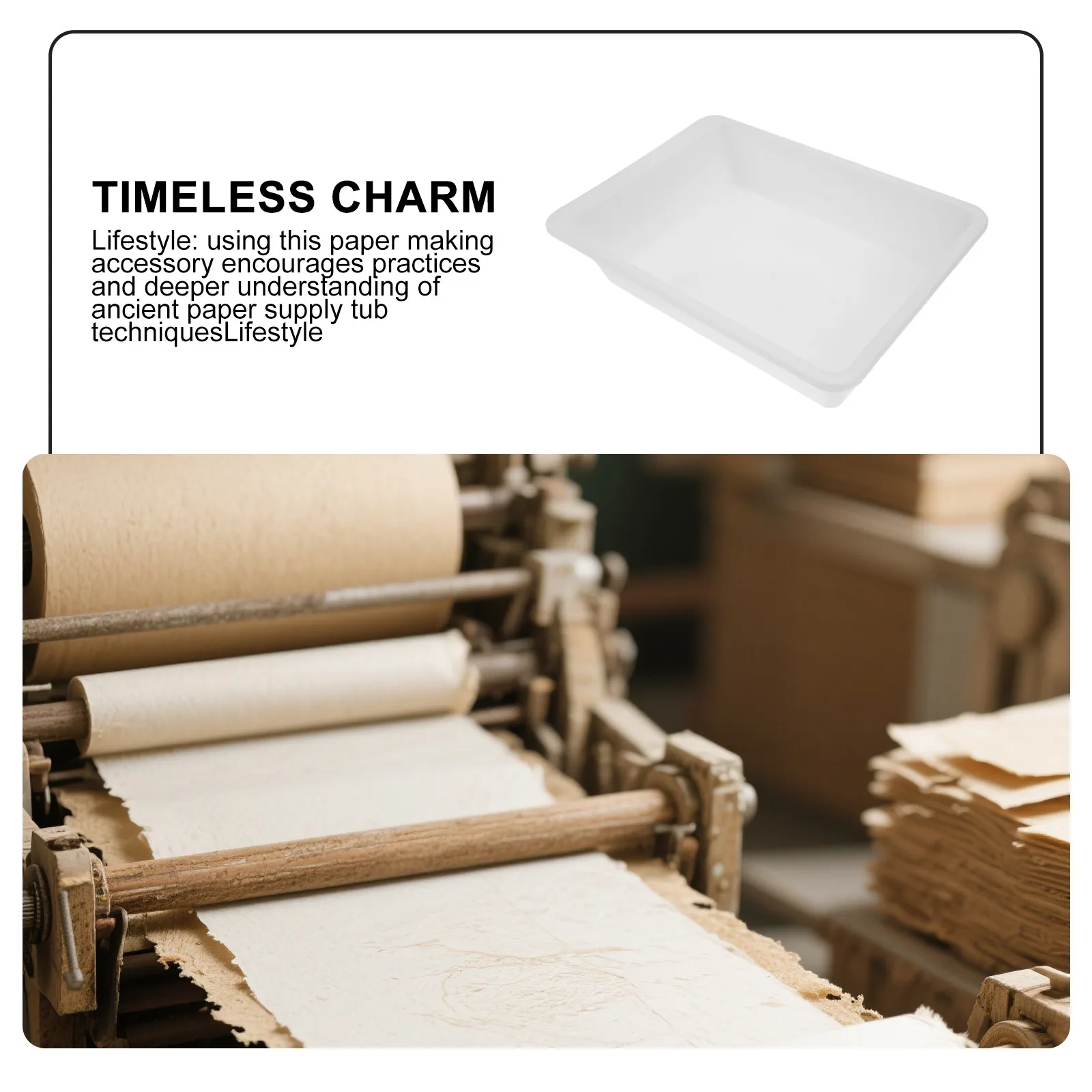 

2Pcs Rectangular Ancient Craft Tub DIY Paper Making Basin Plastic Supply Tub Accessory Craft Tool for Handmade Dried Flower