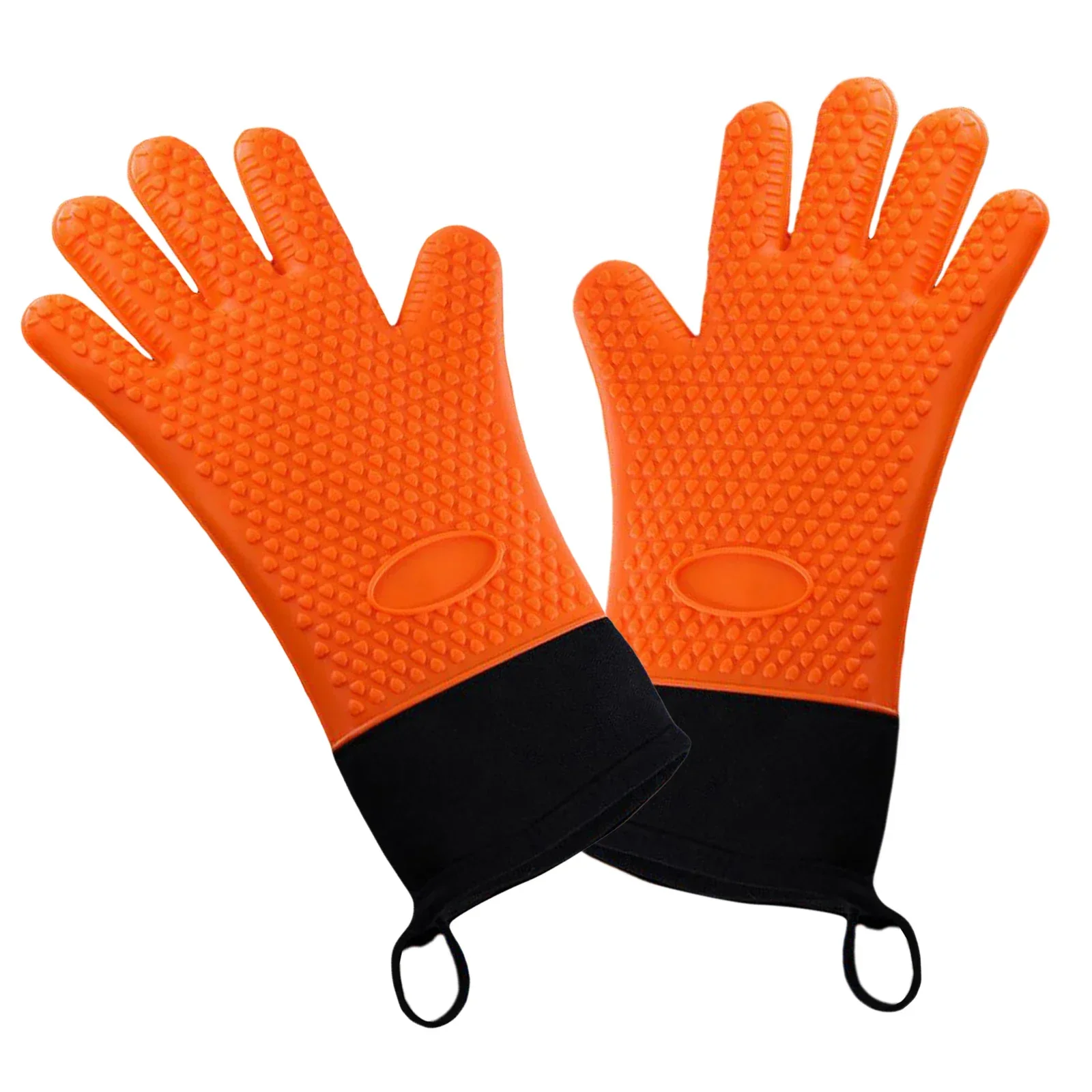 1Pc Double Layer BBQ Oven Gloves Silicone for Cooking Grilling Waterproof Mitts  kitchen utensils