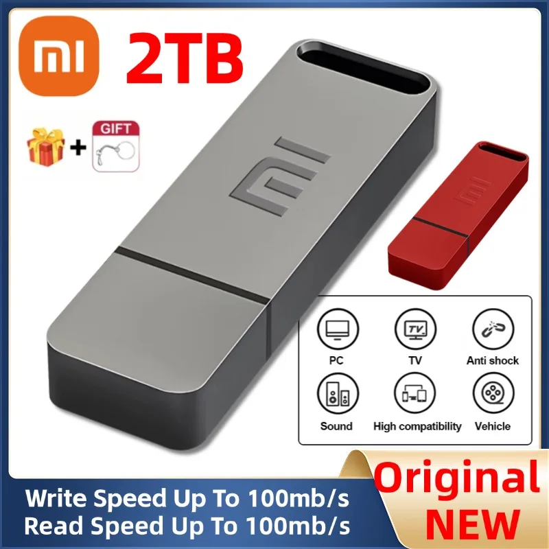 Xiaomi 2TB USB3.0 Metal Flash Drives Memory 1TB 512GB 256GB 128GB 64GB 32GB Waterproof Usb Stick High Speed OTG Pen Drive For PC