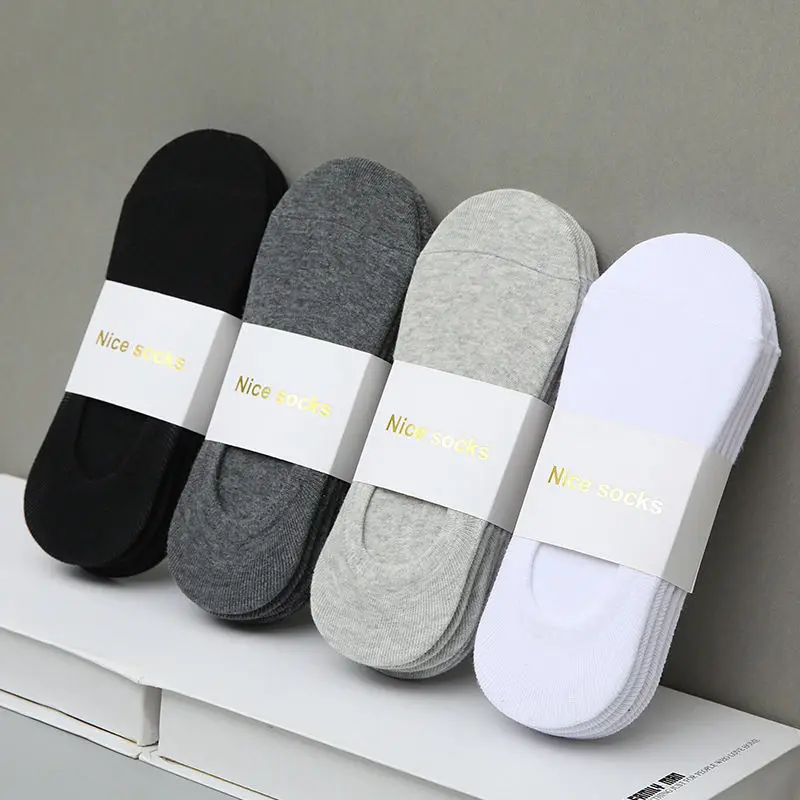 

Cotton ultra-thin breathable short socks, summer silicone anti slip invisible boat socks, deodorizing and sweat absorbing