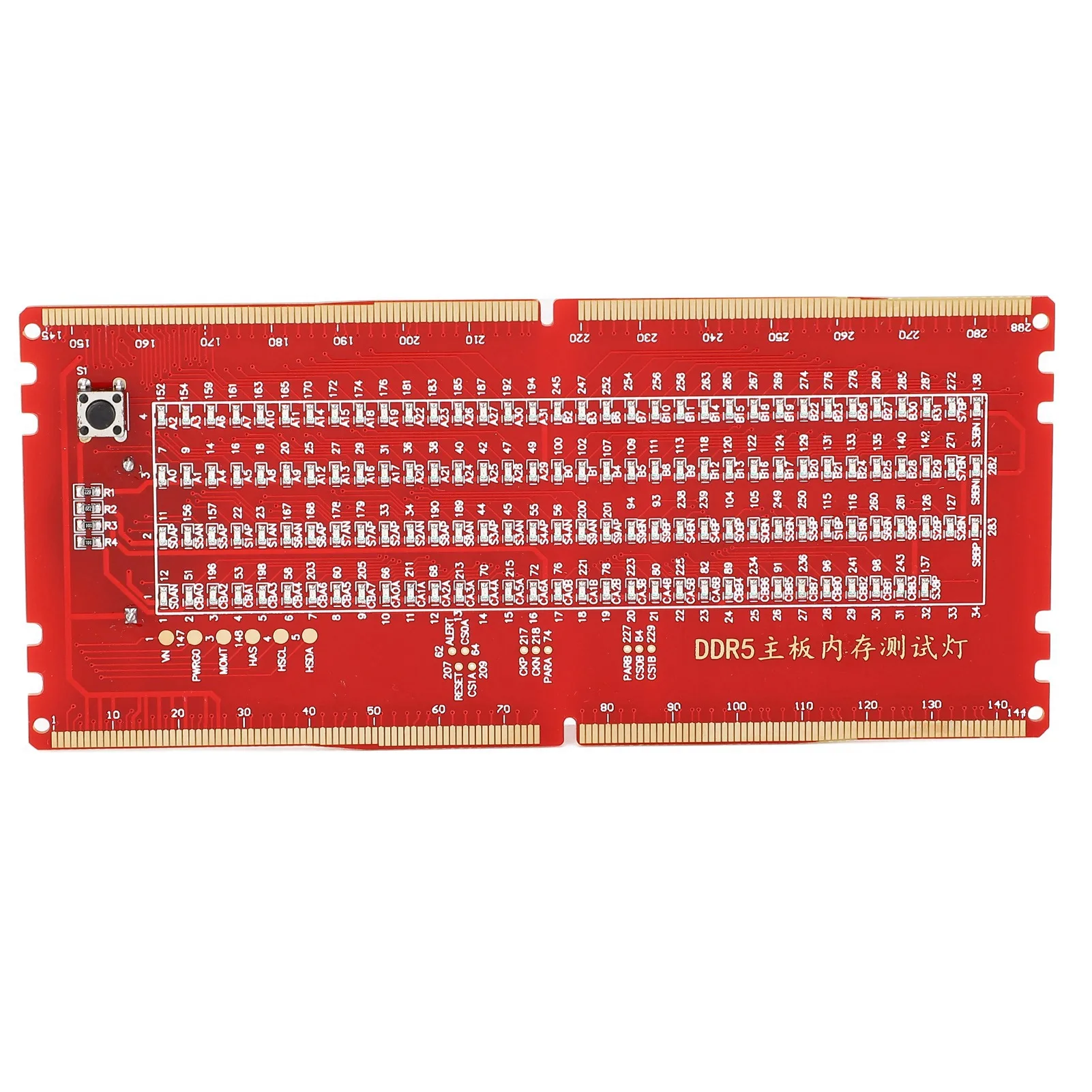 DDR5 Desktop Mainboard Test Card Memory Slot Tester Board with LED Light for Maintenance Mainboard Test Card Memory Slot Tester