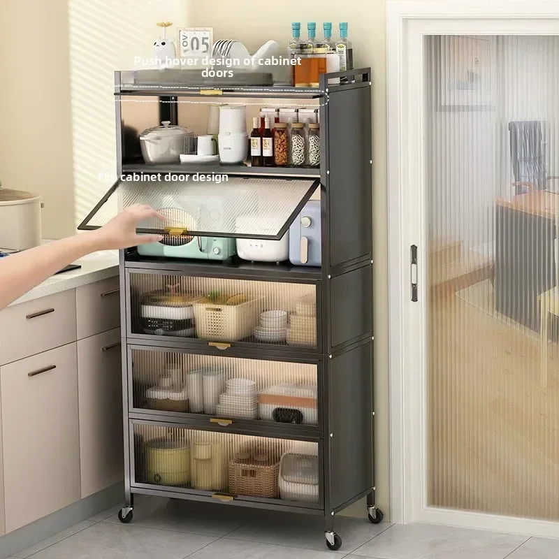 

Stable Shelves Floor-to-ceiling multi-layer household cupboards Storage cabinets Against the wall Side cabinets Storage cabinets
